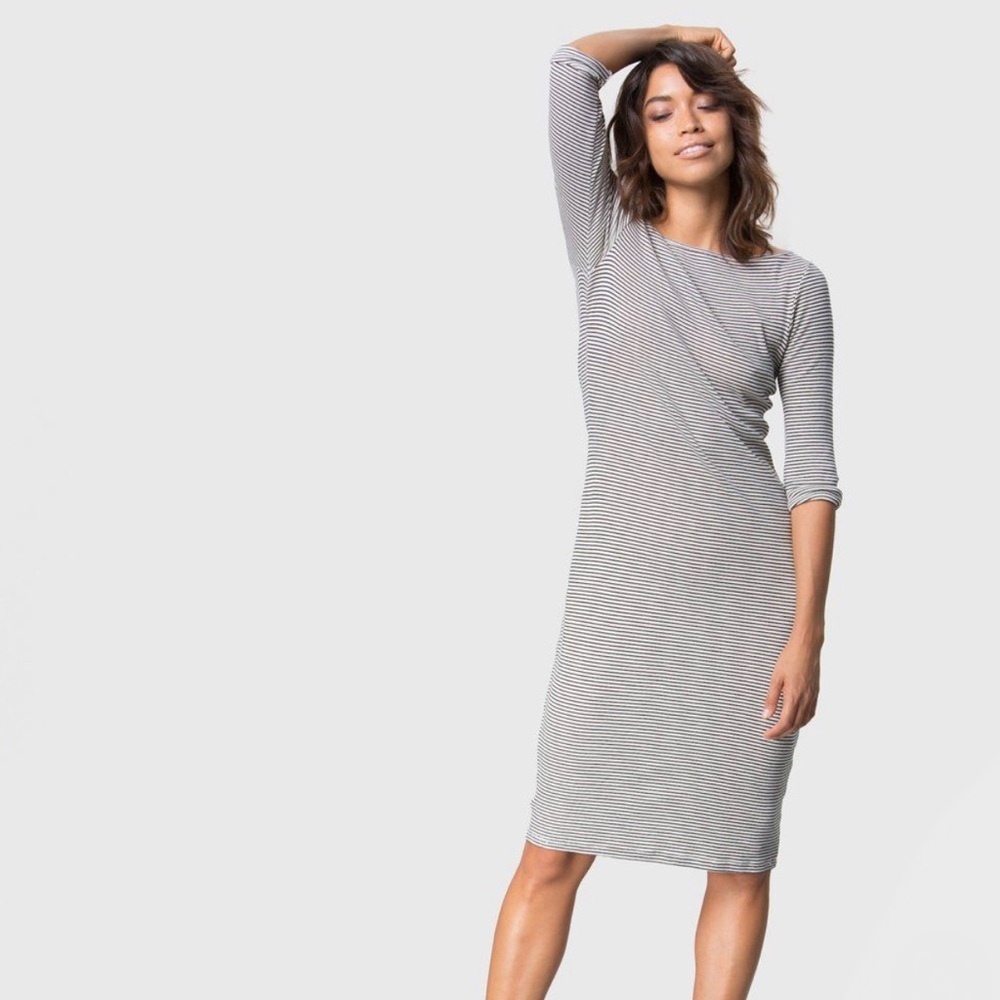 YSTR Esme Ribbed Midi Dress Sustainable